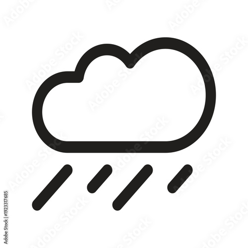 Black rain cloud icon vector
