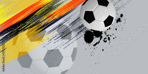 soccer banner template , germany flag, texture grunge, football cup, illustration vectorPrint