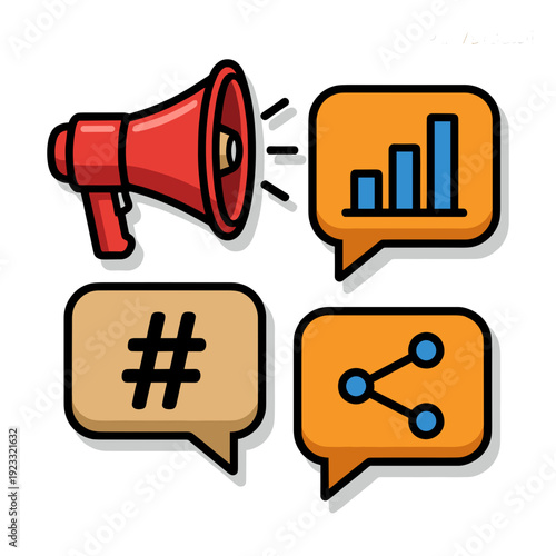 Hands rising from water buckets holding "Stop" protest signs, social media challenge criticism and activism concept vector illustration.