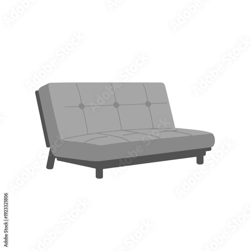 Gray Tufted Sofa Bed Furniture Design.