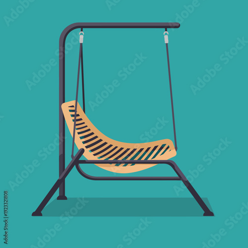 Hammock Chair with Black Metal Frame.