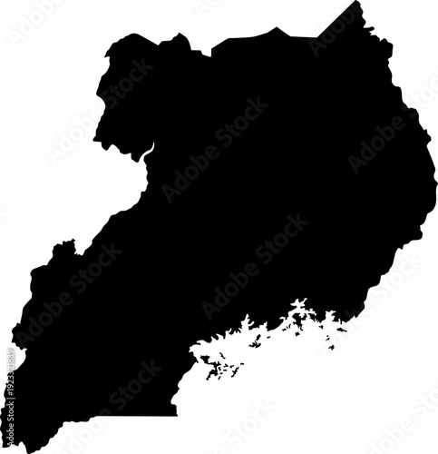 Vector map of uganda