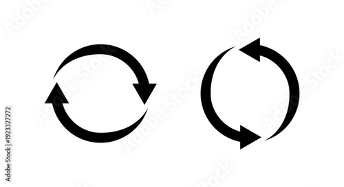 Sync rotation arrow icon. Refresh and update symbol
