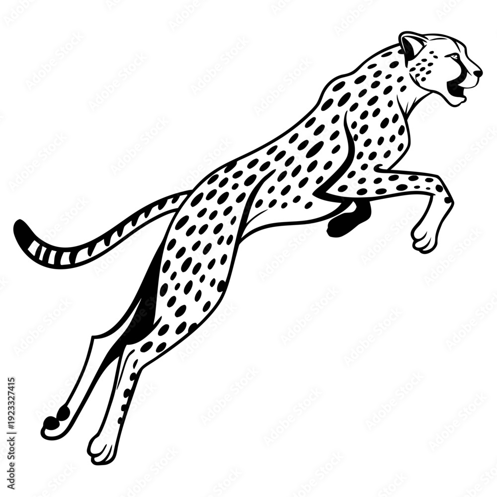 Fototapeta premium cheetah vinyl ready vector illustration