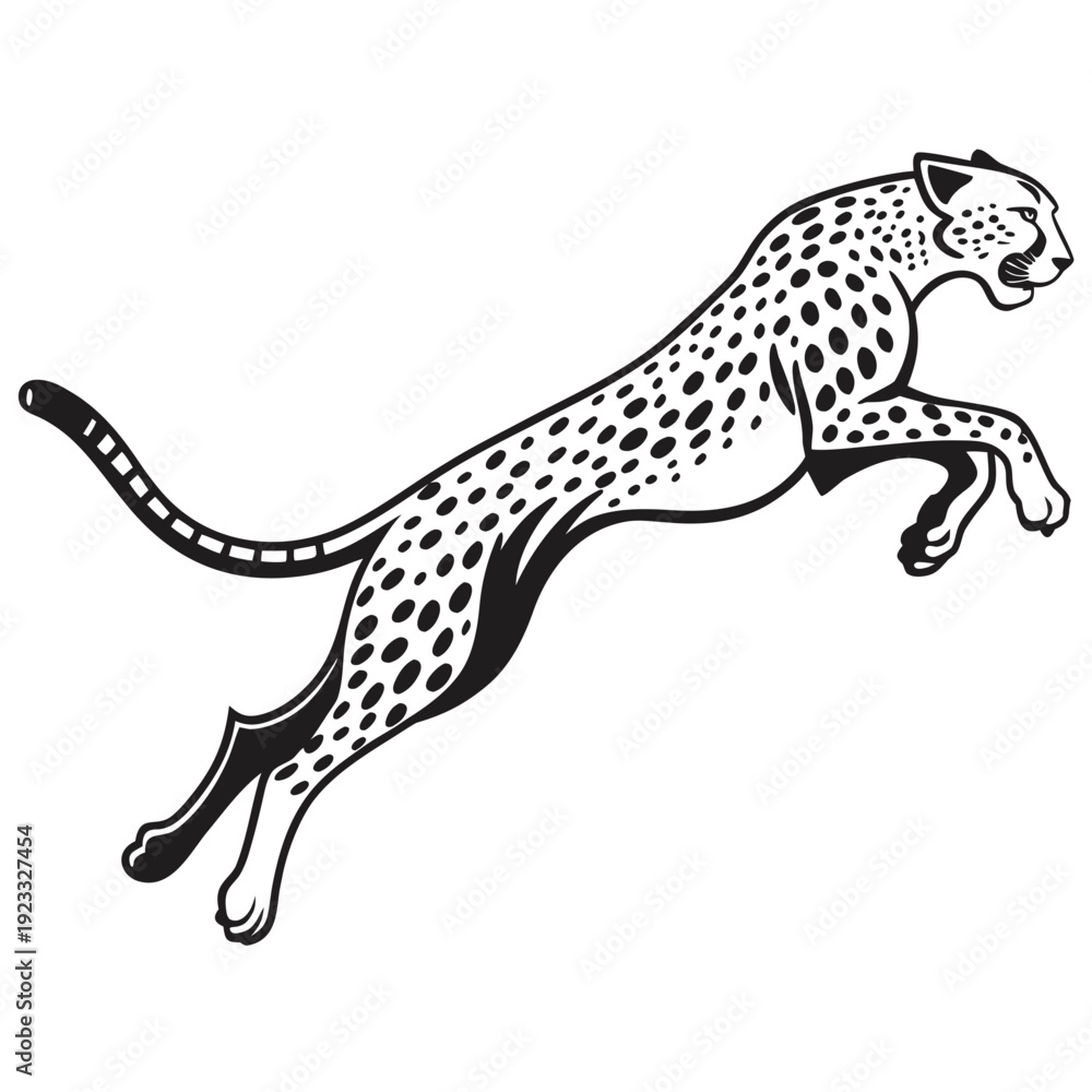 Fototapeta premium leopard vector illustration