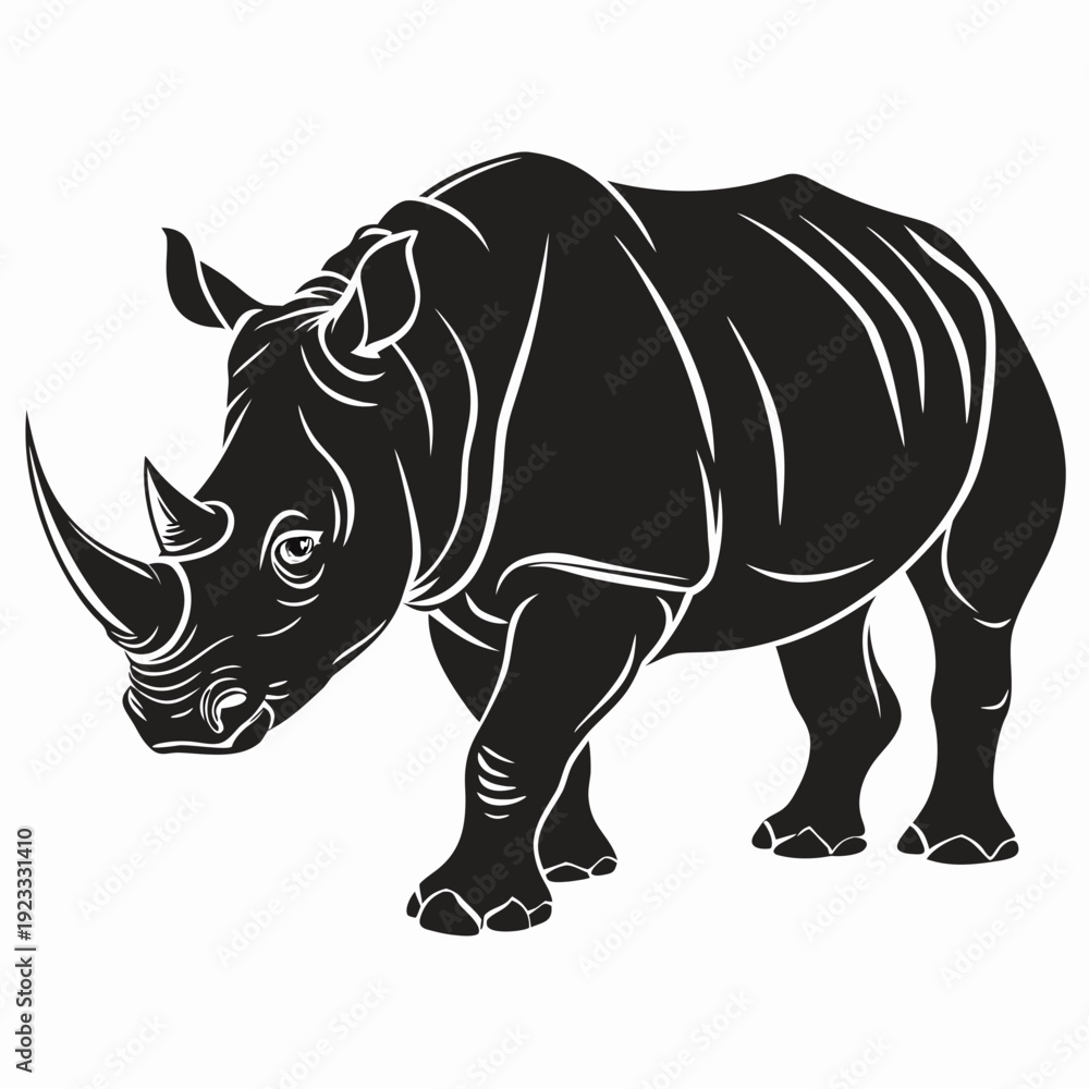 Obraz premium rhino vector illustration