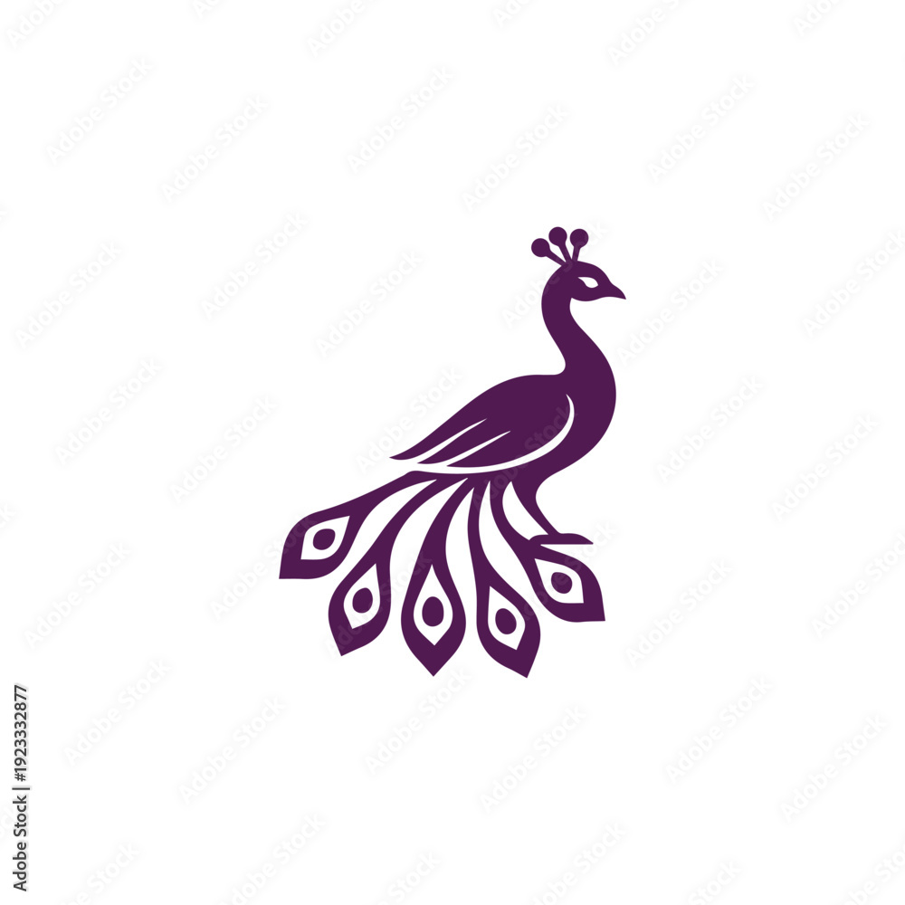 Fototapeta premium Majestic Peacock Logo