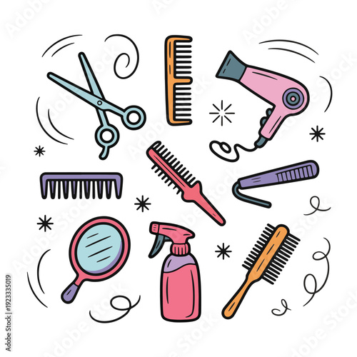 Hairdresser Icon Set