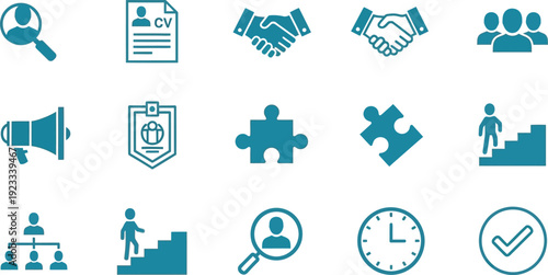 Business Teamwork Concepts Set