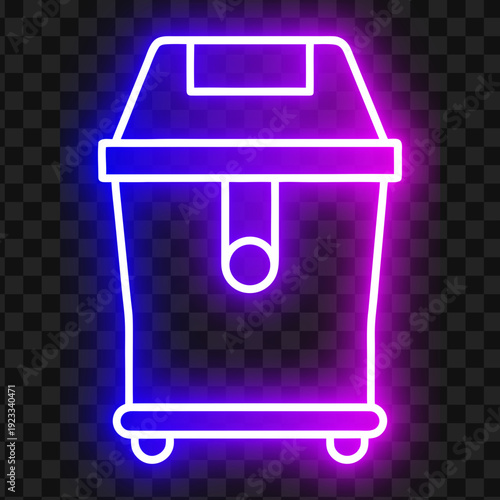Neon Vacuum Cleaner Icon