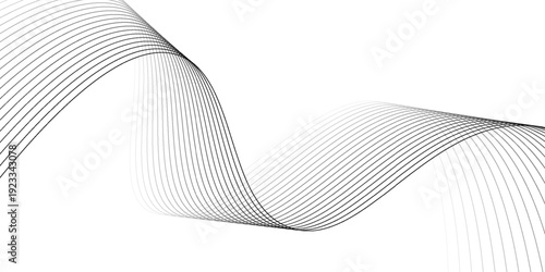 Abstract vector background with black wavy lines. EPS10