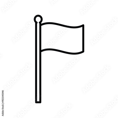 Flag icon isolated on white background. Vector illustration. Eps 10.
