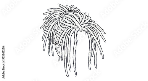 Dreadlocks Hairstyle Sketch