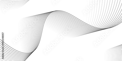 Abstract vector background with black wavy lines. EPS10