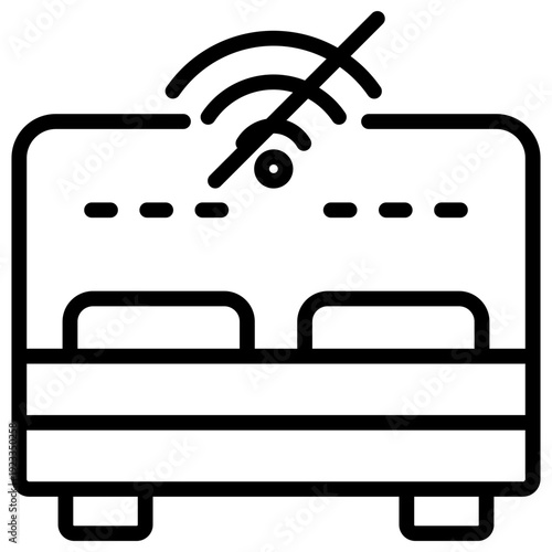 Digital Detox icon. icon internet-free zone or digital detox retreat.