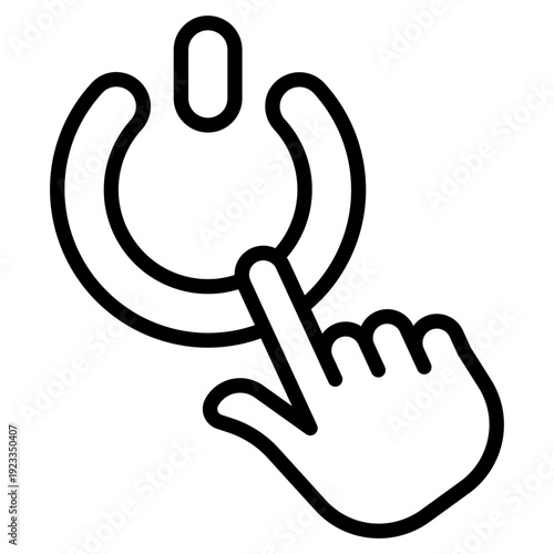 Digital Detox icon. turn off icon after use.