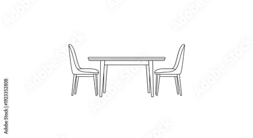 Two Chairs and a Table.