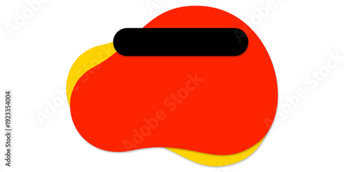 Abstract Red and Yellow Rounded Shape Banner Background