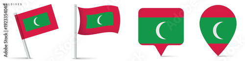 Maldives flag icon collection isolated on white background Free Download Maldives flag icon collection isolated on white background - GFXLoad
