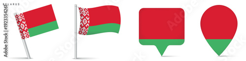 Free Download Belarus flag icon set isolated on white background - GFXLoad