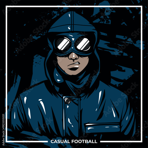 Casual Football fans vector illustration design