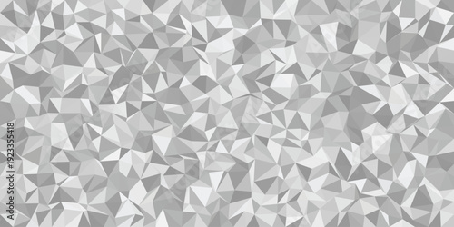 Gray monochrome triangle mosaic vector background minimal geometric polygon pattern modern low poly seamless texture clean neutral decorative design for wallpaper branding and digital layouts