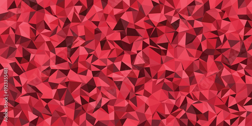 Red abstract triangle mosaic vector background vibrant geometric polygon pattern modern low poly seamless texture bold decorative design for wallpaper branding textile and digital creative projects