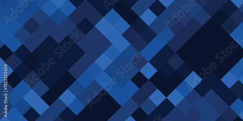 Abstract blue geometric square vector background modern digital pixel pattern overlapping blocks minimal corporate technology design clean gradient composition for business presentation backdrop