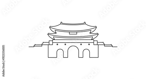 Traditional Chinese Pagoda Architecture Design.