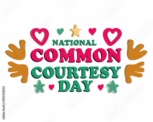 NATIONAL COMMON COURTESY DAY vector illustration isolated on white background