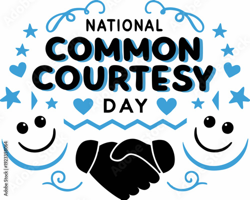 National Common Courtesy Day Politeness and Respect Concept Vector Design