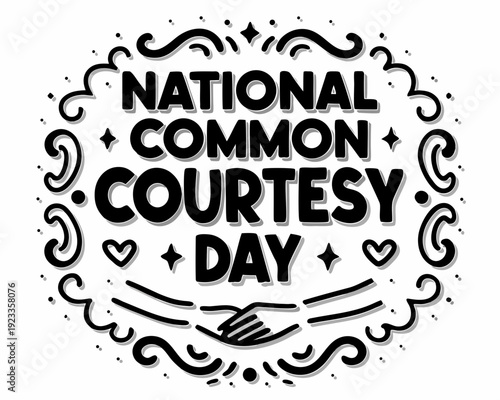 NATIONAL COMMON COURTESY DAY vector illustration isolated on white background