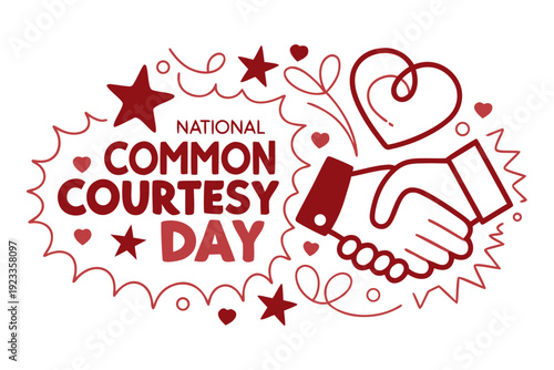 National Common Courtesy Day Politeness and Respect Concept Vector Design