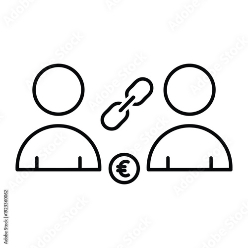 Affiliate Marketing Partnership and Referral Revenue Strategy Outline Icon