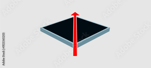 Optimised Business Strategy Concept – Direct Path to Success Arrow Vector Illustration.