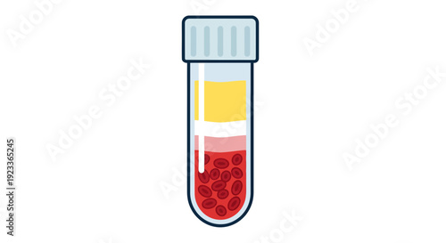 Blood sample image, vector illustration, medical concept, laboratory test, health care, science.