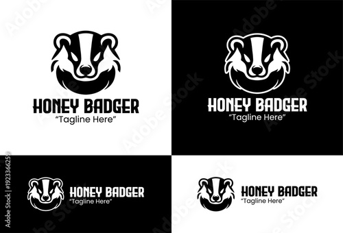 Modern Minimalist Honey Badger Logo for Security and Team Branding