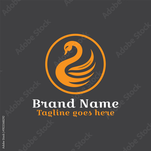 Duck logo. Vector EPS file. CMYK color mode. Editable color. Easy to download.