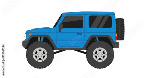 Blue Off-Road Vehicle Image, Photography, Adventure, Exploration, Travel, 4x4, SUV