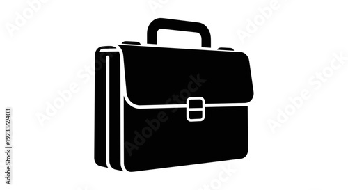 Black Briefcase with Handle and Latch 1.