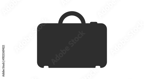Black Briefcase with Handle and Latch.