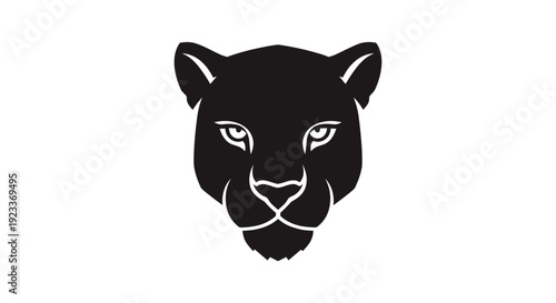 Black Panther Head Illustration Graphic Design.