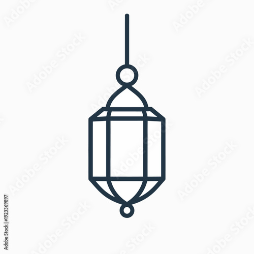 Simple Geometric Lantern Icon Design.