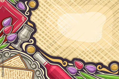 Vector greeting card for Passover
