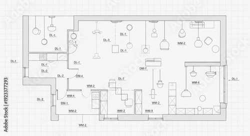 Architectural floor plan drawing of a building layout.