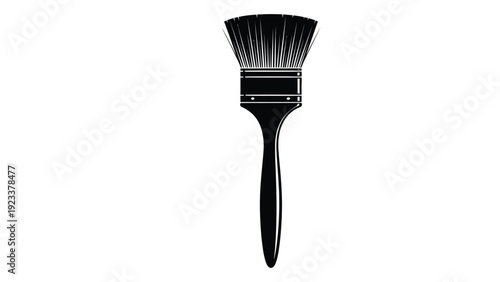 A black hair brush on a white background isolated on white background, Vector