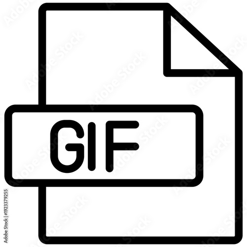 Document icon. document icon with gif text.