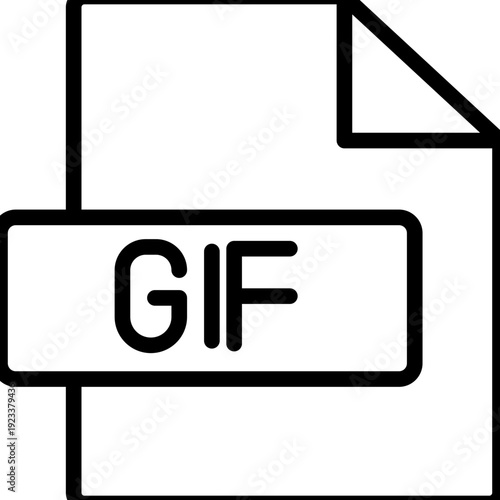 Document icon. document icon with gif text.