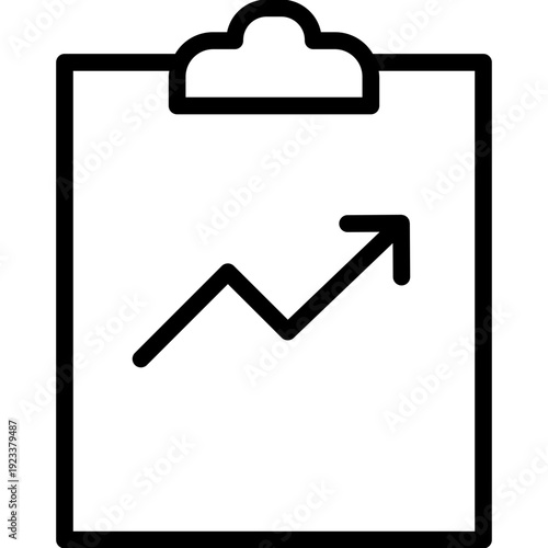 paper document icon with increasing graph.