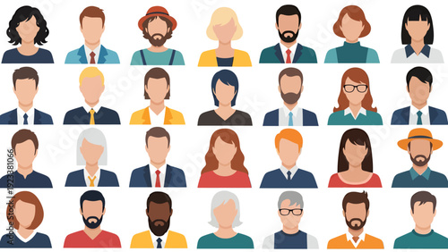 Diverse group of people portrayed in a dynamic crowd portrait collage.